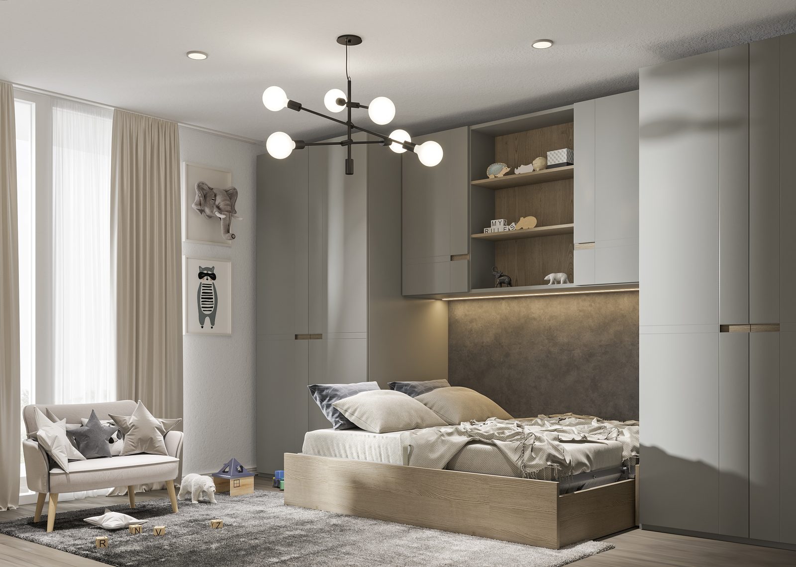 Boxy Pull Out Bed Boxy Pull Out Bed – convertible sofa & pull-out bed fitting by Mirano by Varun Impex, Bed Size — 900 × 2020mm for modular furniture