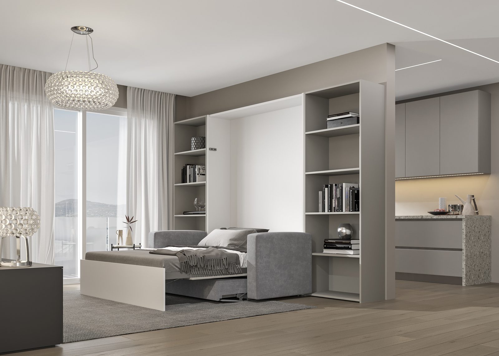 Aladino Hideaway Sofa Cum Bed Aladino Hideaway Sofa Cum Bed – wall bed / sofa-cum-bed mechanism by Mirano by Varun Impex, Double Bed Size (Vertical) — 1620 × 2000mm for modular furniture