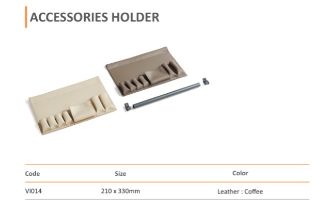 Accessories Holder (VI014) — Mirano by Varun Impex Mirano VI014 Accessories Holder in coffee leather for ties and belts, 210 x 330mm wardrobe drawer insert