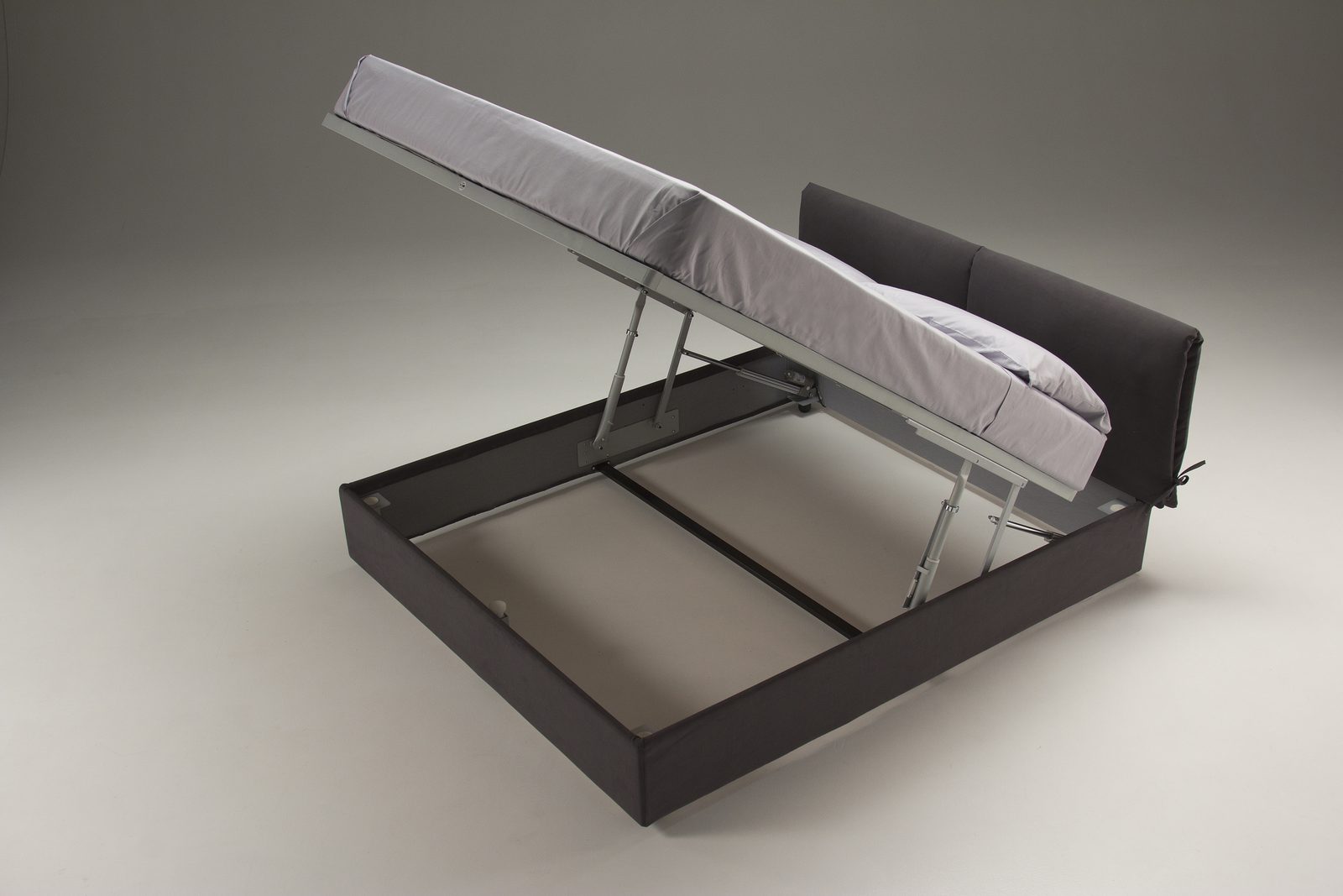 Giove Storage Bed Giove Storage Bed – gas-spring hydraulic storage bed fitting by Mirano by Varun Impex, Three sizes — up to 1830 × 1980mm for modular furniture